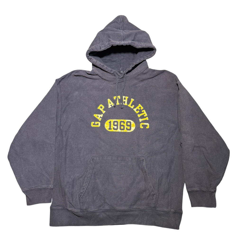 Vintage Gap 1969 Blue Reverse Weave Hoodie Large
